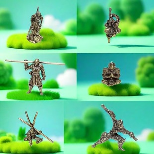 Pure Brass Hellfire Monkey King Desktop Ornaments Fight to Win Buddha Bronze Carving Crafts Ornaments The Great Sage Equaling Heaven Hand-made