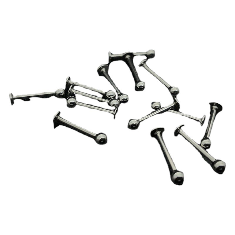 1.2/1.6mm spot cross-border titanium steel lip nail lip ring earring wine nest nail flat Rod stainless steel piercing jewelry