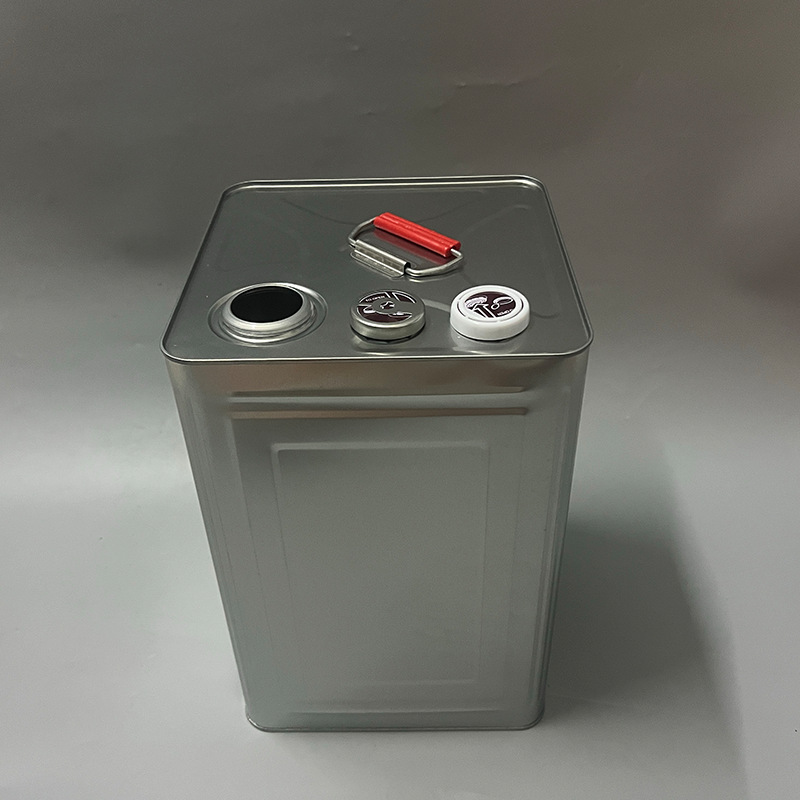 18升光油压力嘴方罐 带铁提手 油漆涂料防锈包装 马口铁方形铁罐