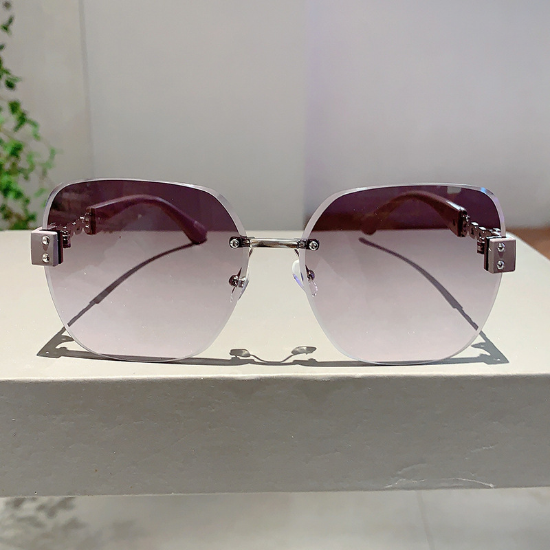55g Weight Frameless Glasses Structure Sunglasses Classification PC, UV400 Protection Lens Material Square Glasses Style Outdoor, Travel Occasion Geometric Pattern All Seasons Season Unisex Gender Simple Style, Streetwear Style Simple Style Streetwear Geometric PC UV400 Protection Square Frameless Women's Sunglasses 10