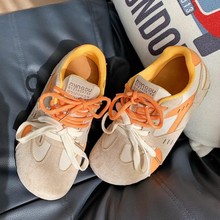 2025春秋季新款复古甜酷德训鞋增高休闲女鞋百搭双鞋带运动板鞋女