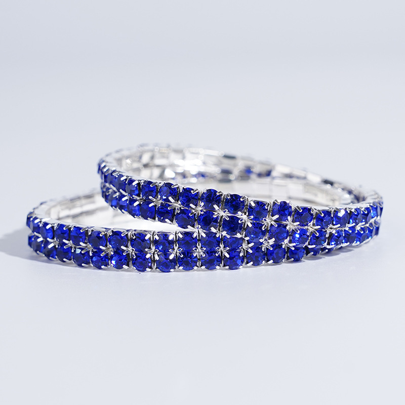 Diamond-encrusted elastic bracelet bracelet women's single-row double-row drill elastic bracelet bracelet full of diamonds star bracelet wholesale