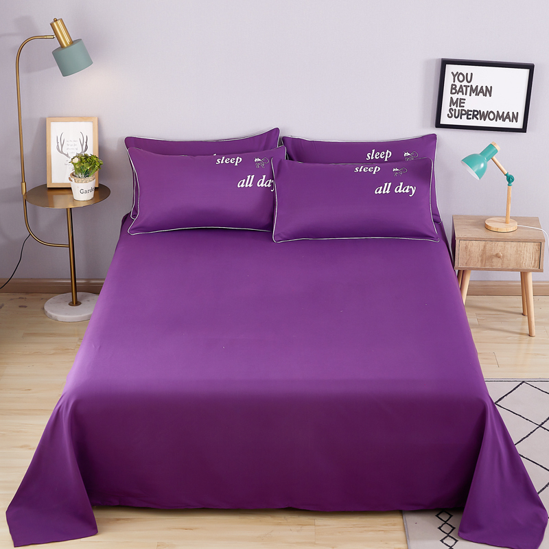 インス風ベッドシーツ単品夏無地学生寮ダブル2025新作ベッドシーツウォッシュドコットン3点セット3|undefined