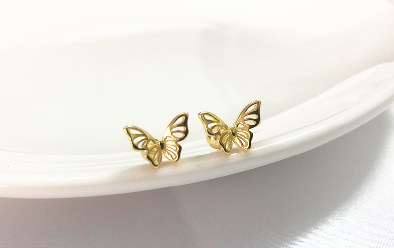 5g Weight Zircon Inlay Material Ear Studs Classification 1 Pair Quantity Daily Occasion 925 Sterling Silver Material Butterfly Pattern Women's Gender Plating, Inlay Design Simple Style Style 1 Pair 925 Sterling Silver Zircon Butterfly Ear Studs 4