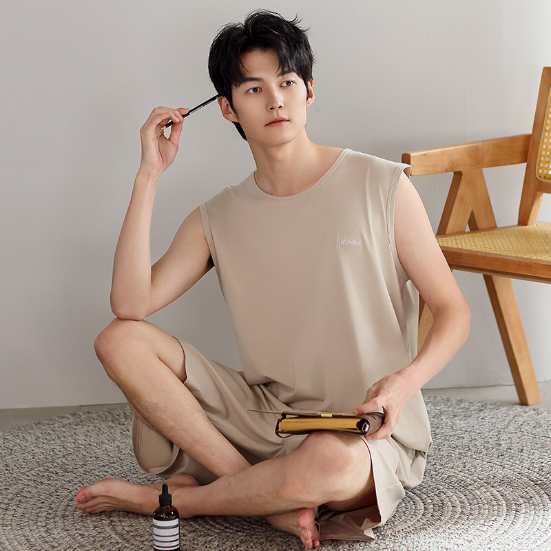 Fadaiqi 2026 Spring/Summer Thin Modal Homewear Men's Two-Piece Set, Can Be Worn Outside, Comfortable for Home and Leisure