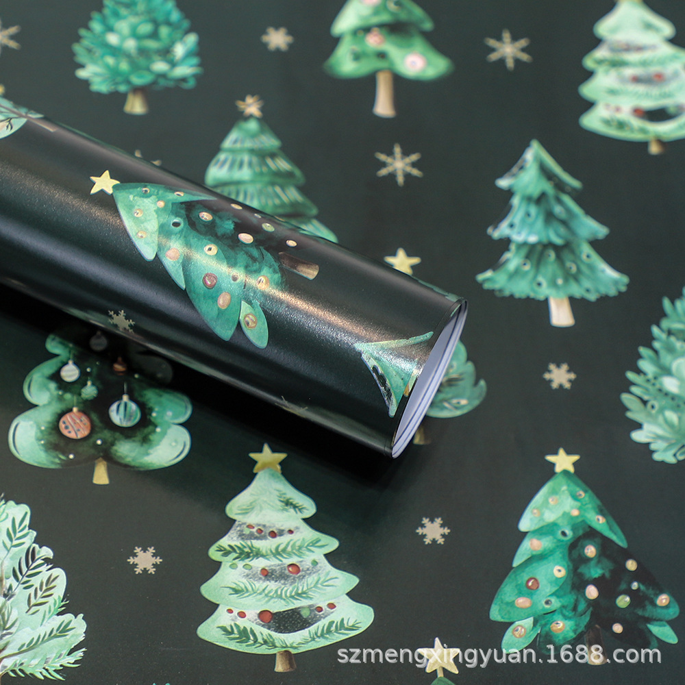 80g nueva decoración de Navidad regalo caja de regalo papel de embalaje DIY papel decorativo cubierta de libro de Corea del Sur papel de color de dibujos animados