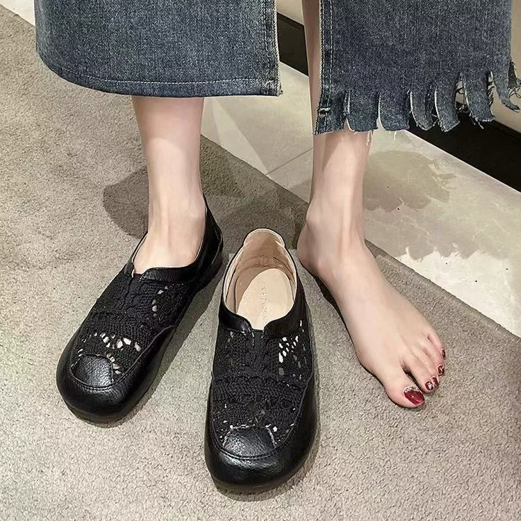 Слипоны, летняя тонкая дышащая обувь, туфли, в стиле Chanel