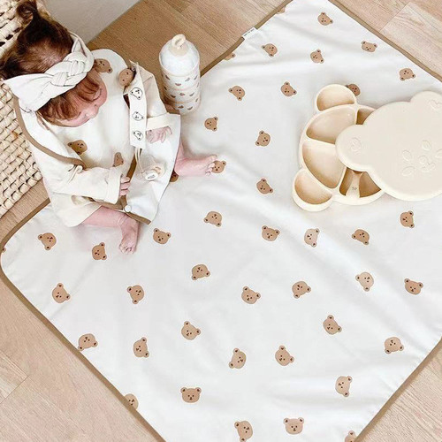 Korean ins baby diaper pad waterproof washable urine-proof mattress baby leak-proof bear overnight sheet