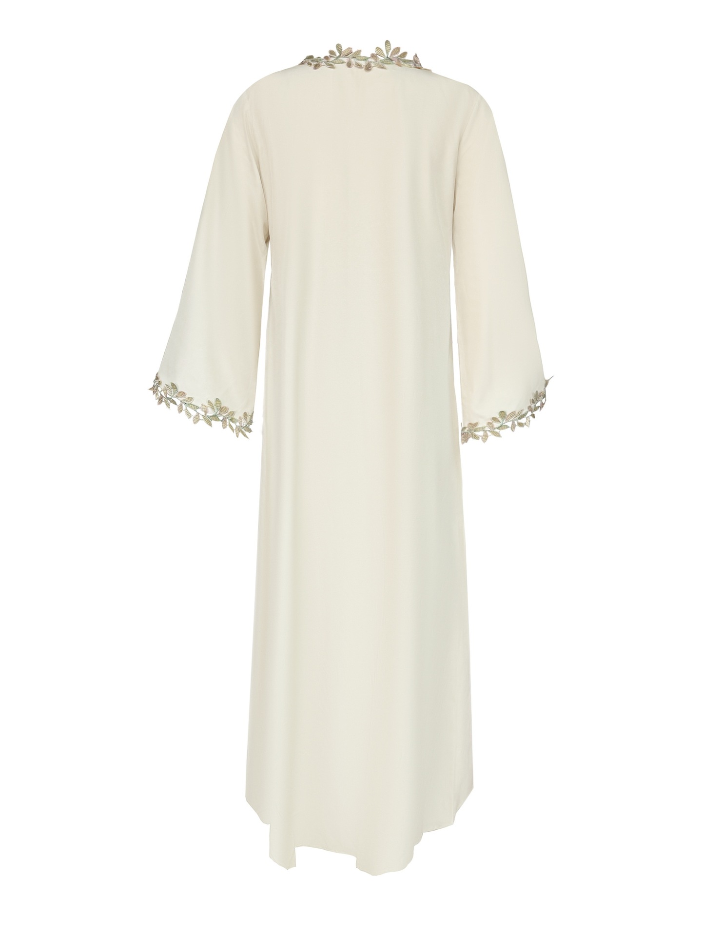 In-stock Middle Eastern Arab Fashion Elegant Lace And Sequin Embroidered Long Dress For Travel Wear, Loose-fitting Robe_ecoleips.com
