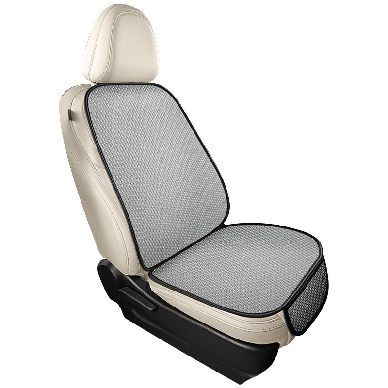 Seat cushion, seat cover: Universal Car Seat - ky-ice-silk-elegant-gray-hook-single-seat