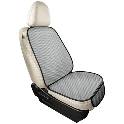 Seat cushion, seat cover: single-piece seat cushion - ky-ice-silk-elegant-grey-single-seater-with-hook