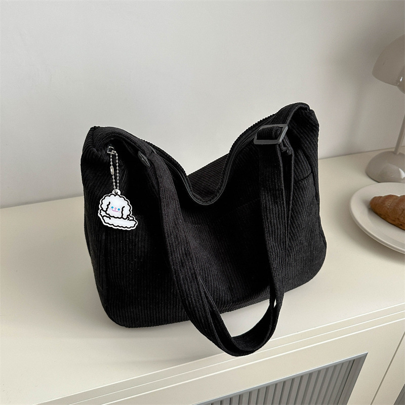 Large-Capacity Lazy Style Japanese Literary Trendy Single Shoulder Crossbody Student Casual Korean Version Simple Dumpling Bag for Women Large-Capacity Lazy Style Japanese Literary Trendy Single Shoulder Crossbody Student Casual Korean Version Simple Dumpling Bag for Women