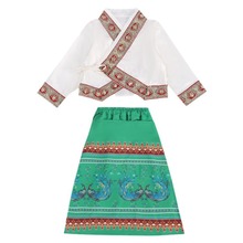 女童装六一国庆儿童演出服云南傣族服装西双版纳少数民族儿童服饰