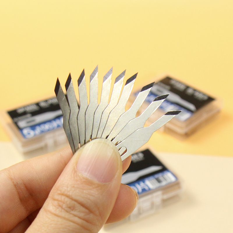 5#刀片盒装替换刀片锰钢刀片尖头刀片手工雕刻刀刀片笔刀美工刀片