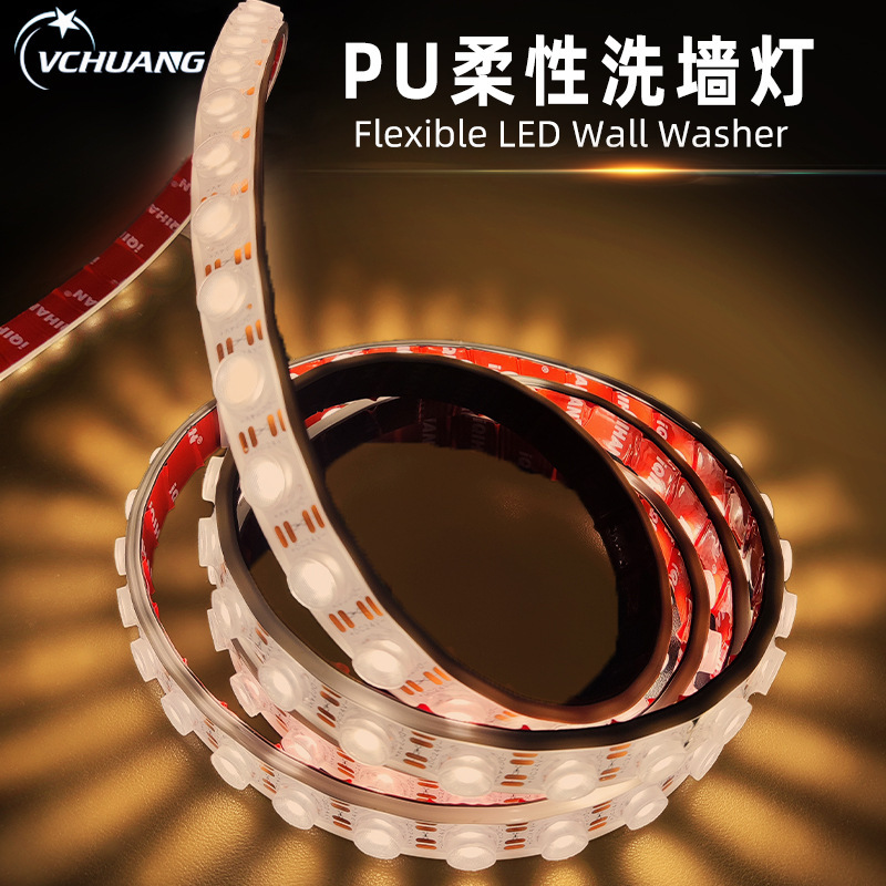 Led Flexible Light Strip Wall Washer Outdoor Advertising Sign Dc24V Bridge Hotel Landscape Building Lighting Illusion Color