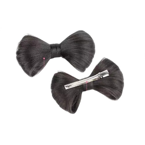 Y2K Glam Rocker Hair Clip with Ponytail Top Knot, Ancient Style Hanfu Hairpin with Wigs