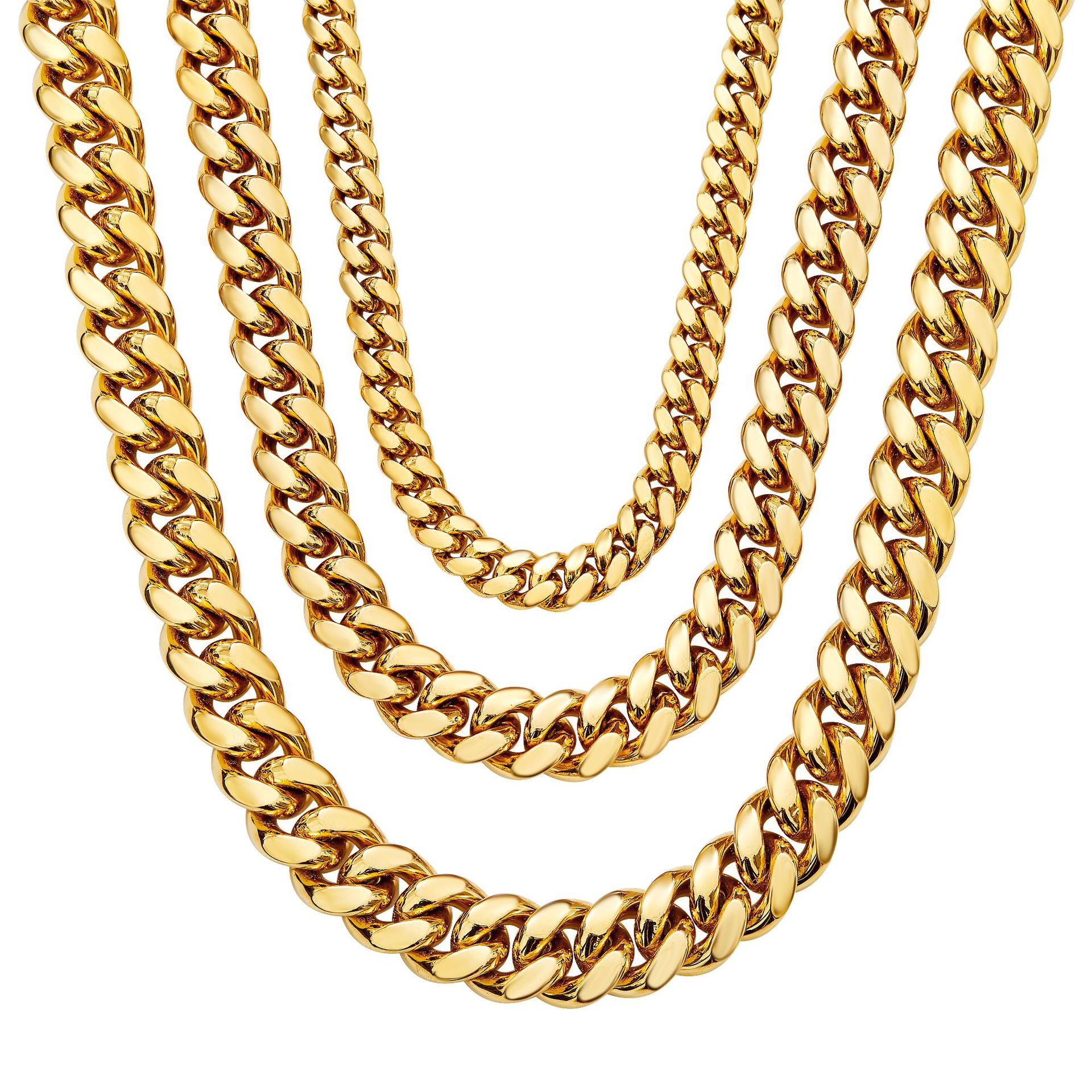 Hip-Hop Solid Color 304 Stainless Steel Polishing Plating Men'S Necklace Men Chain Necklaces display picture 3