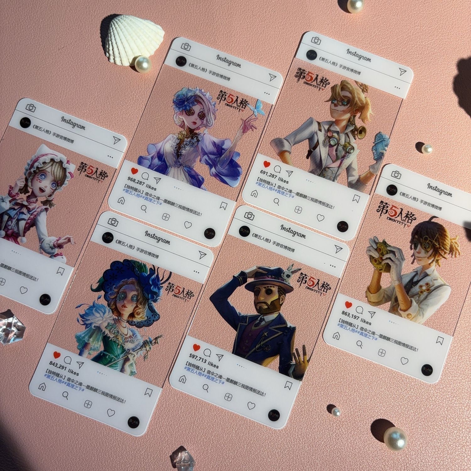 Person 5 Peripheral PVC Translucent Card Gardener Perfumer Composer Peripheral Laser Card Transparent Card Gift Greeting Card