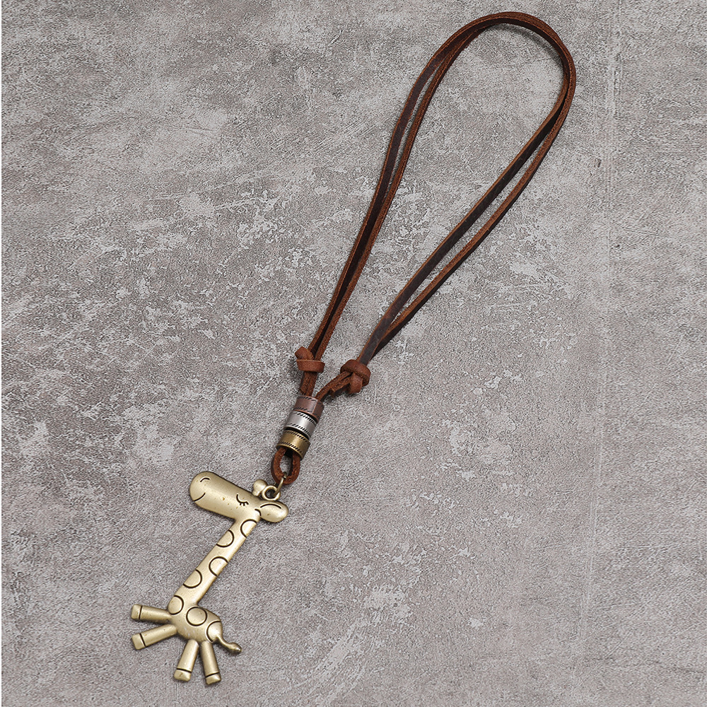 Collier À Pendentif Girafe Hip-hop Simple display picture 3