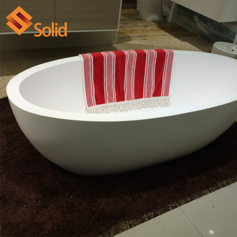 Guangdong artificial stone bathroom manufacturers acrylic artificial stone bathtub hotel engineering bathtub wholesale direct supply