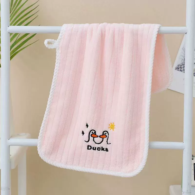Children's cotton soft rectangular small towel for face washing for home use for kindergarten for men and women, water absorbent