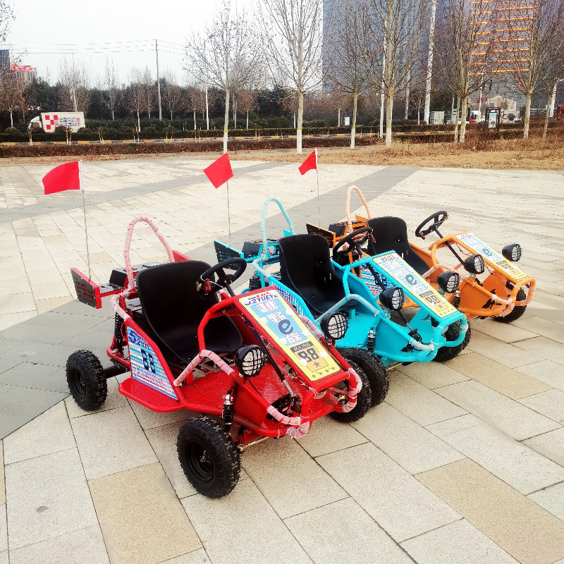 Kart de carretera eléctrico de dos personas para adultos elegante versión de gasolina de cuatro ruedas de combustible de playa equipos de juegos para niños