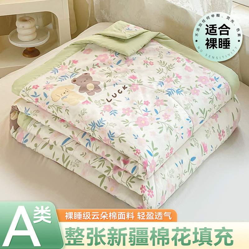 Youyixin Summer Cool Clase A Nube de grado materno e infantil Colcha de verano Colcha de aire acondicionado Doble Xinjiang Algodón al por mayor Lavado a máquina
