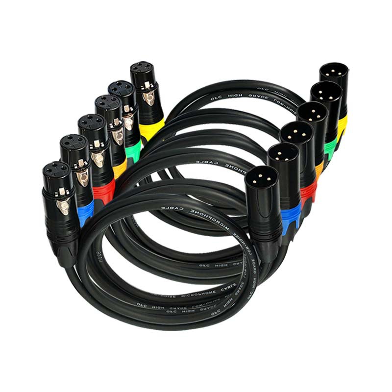 Cable de audio masculino a femenino transfronterizo explosivo negro XLR metal doble cable de micrófono de blindaje cable de micrófono image 6