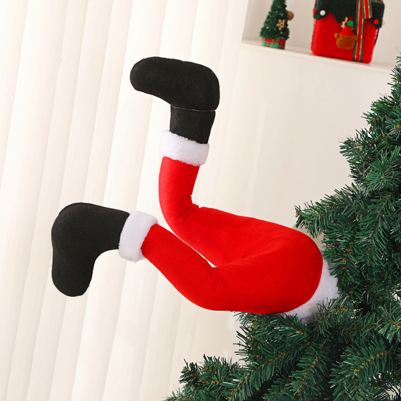 Cross-Border In-Stock Christmas Elf Legs Christmas Decoration Creative Christmas Tree Ornaments Christmas Elf Gift Ornaments