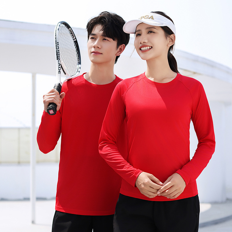 Cross-Border Sports Long-Sleeved T-Shirt Quick-Drying Fitness Clothing for Men and Women Round Neck Casual Versatile Outdoor Running Tops Bottoming Shirts