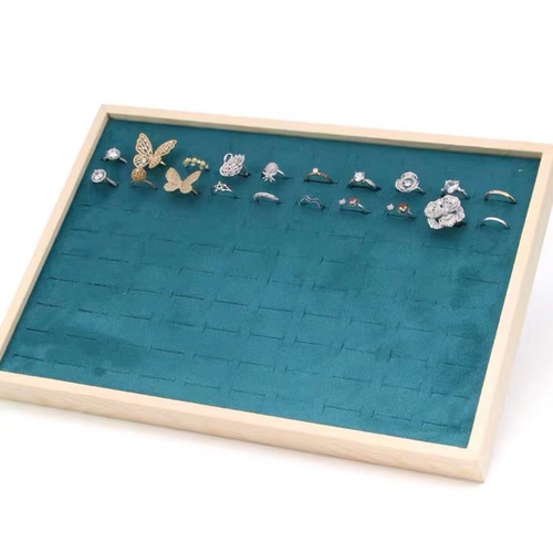 Bamboo and Wood Ring & Earring Display Tray, Jewelry Hundred-Ring & Earring Jewelry Tray Display Tray Counter Display