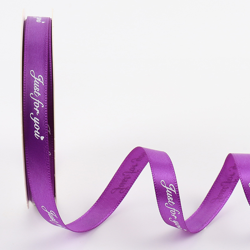 2,5 cm flor floral caja de regalo cinta de poliéster pastel DIY arco cinta sólo para usted letra inglesa cinta