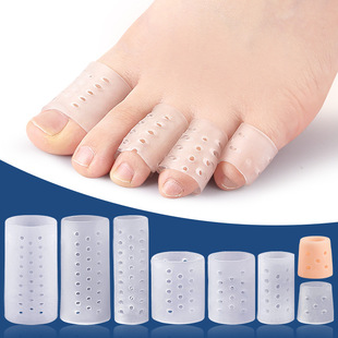 Double-opening hole toe cover high heel shoes soft anti-wear water bubble corns cover sebs breathable finger toe protection cover