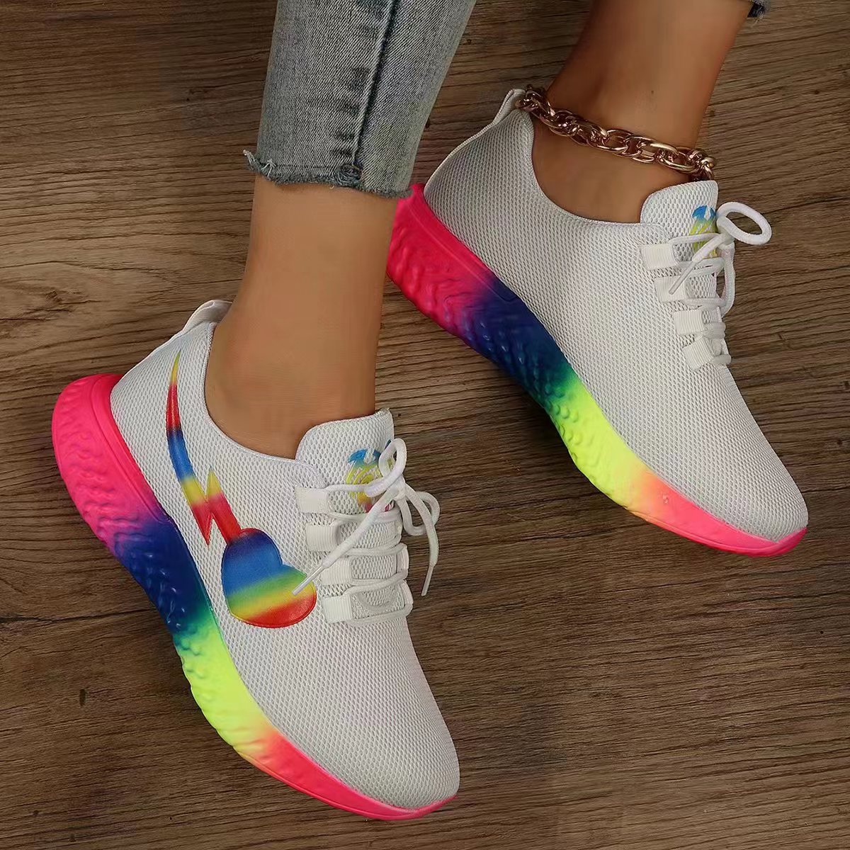 Ladies Athletic Shoes Tennis Shoes Sneakers Canvas Breathable Comfortable Versatile Footwear Sneakers_voghion.com