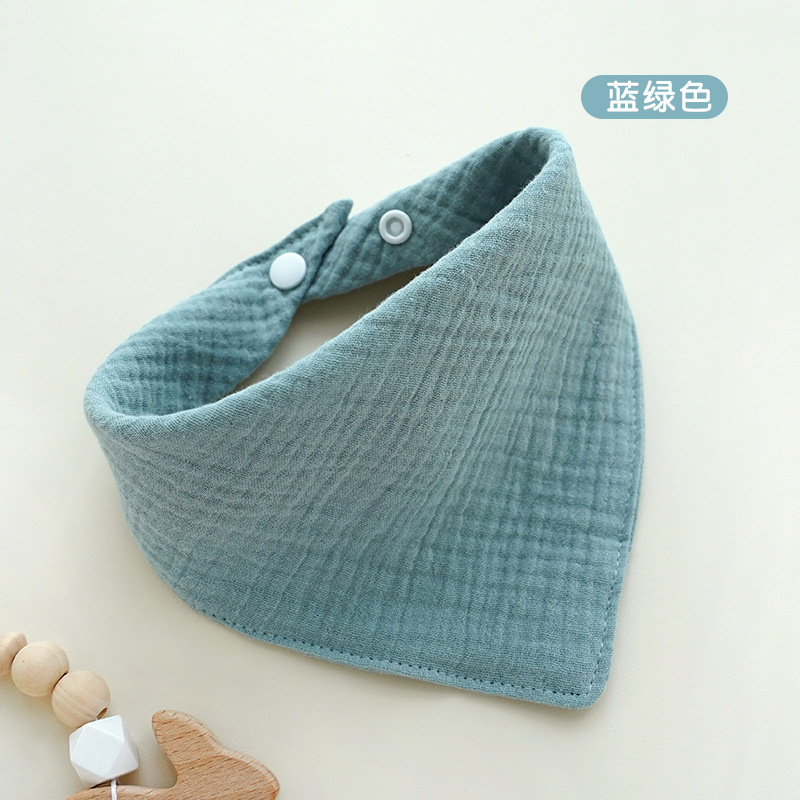Nueva Toalla de triángulo liso de cuatro capas bebé recién nacido gasa Toalla de triángulo bebé comiendo babero suministros maternos e infantiles cuatro estaciones