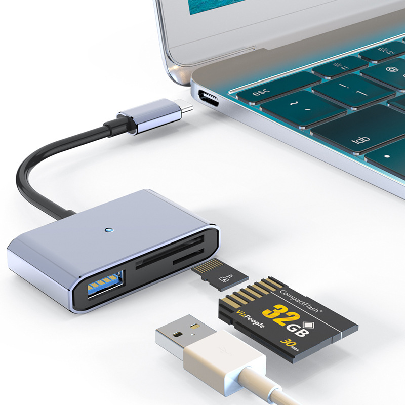 Type-c to sd/tf card+usb card reader adapter cable