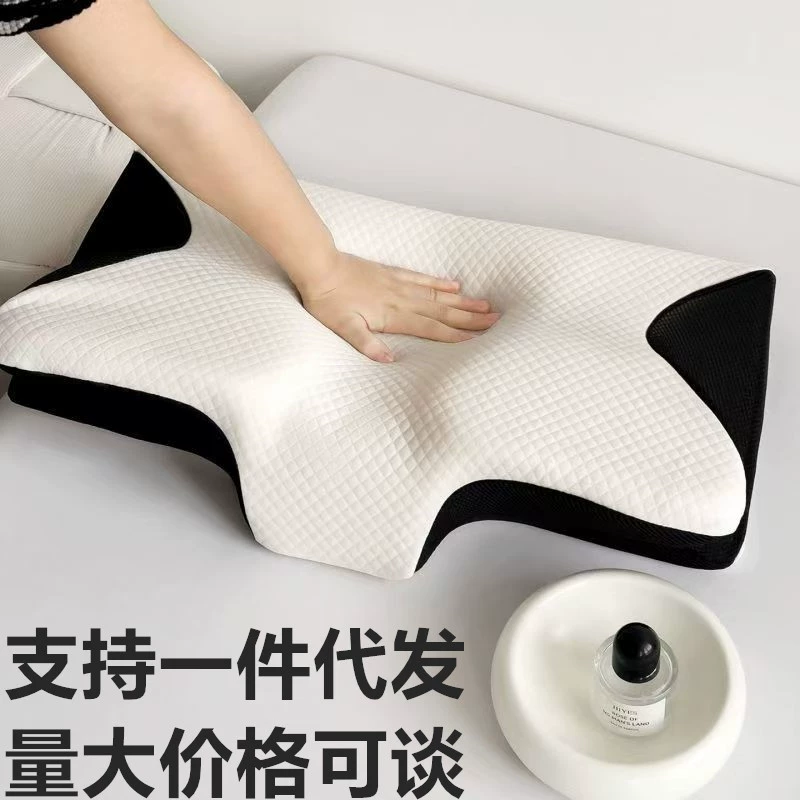 Ортопедическая подушка из пены с эффектом памяти, не сминающаяся, для шеи, в форме бабочки, для шейного отдела позвоночника, оптовая продажа, рекомендуемая подушка