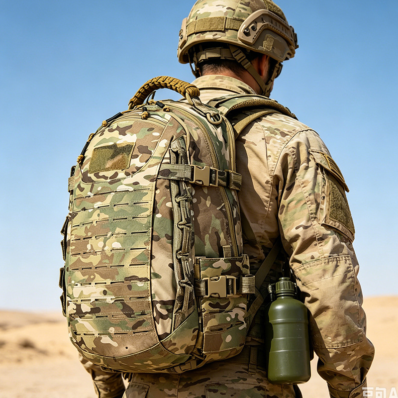 Mochila Táctica de Camuflaje de Tela de Oxford Impermeable y Transpirable para Deportes al Aire Libre