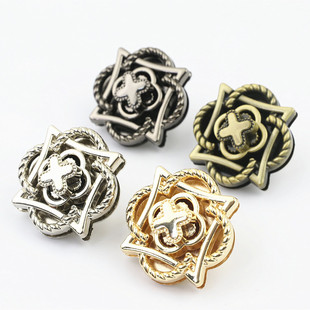 Luggage hardware accessories golden die-casting screw lock flower lock petal lock bag handbag lock buckle hardware accessories