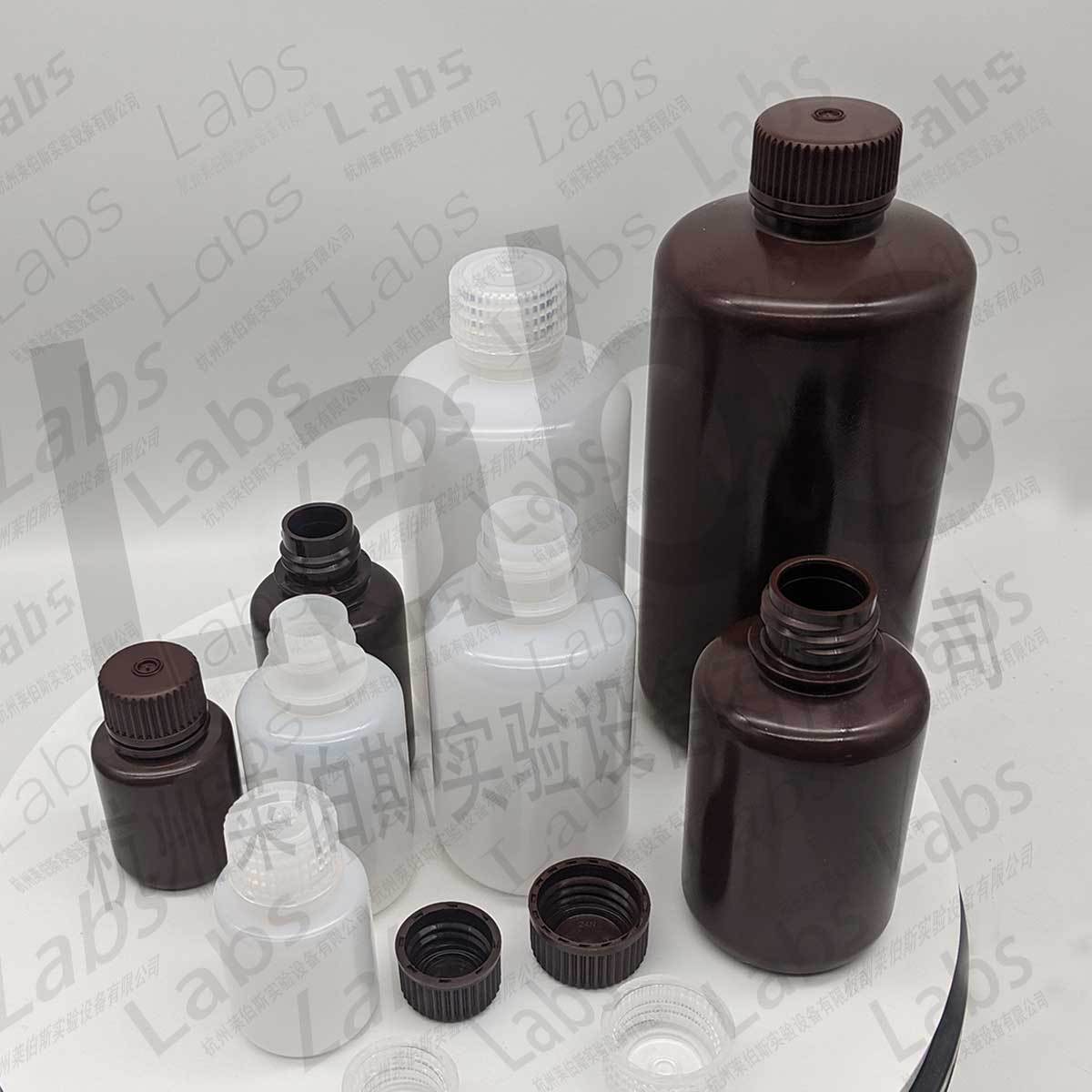 高密度聚丙烯HDPE窄口瓶棕色本身聚乙烯PP无酶试剂瓶取样瓶