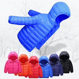 Children's down Jacket 2024 Autumn and Winter Lightweight Cotton Jacket for Boys and Girls Warm and Thickeneded Casual Hooded Jacket and Cotton Outwear