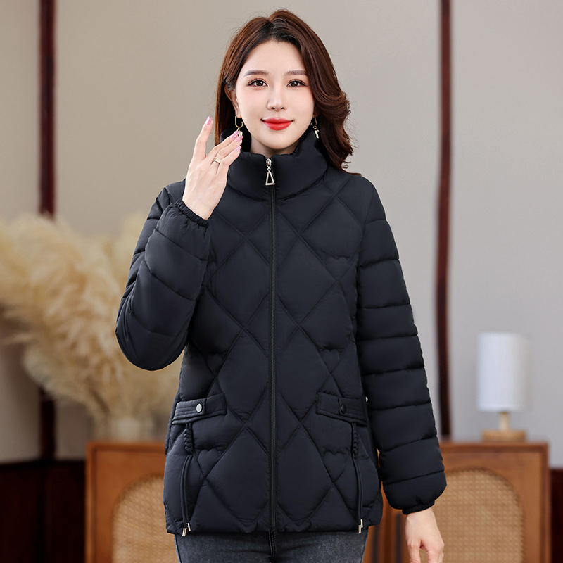 Madre de algodón chaqueta de invierno nueva moda suelta delgada de cuello de algodón ligero chaqueta de algodón pequeño delgada image 6