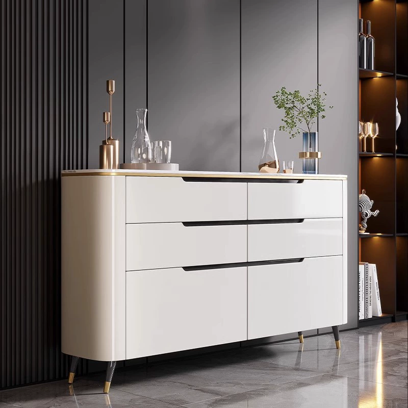 сд031 # Буфет Light Luxury, новый шкаф для хранения 2024 года, итальянский минималистичный дизайн, глянцевая поверхность, для гостиной