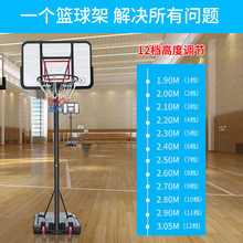 移動籃球架籃板兒童室內籃球框成人升降籃戶外可扣青少年藍球架