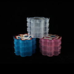 Multicolor transparent storage box plastic three-layer with buckle creative storage box hair accessory storage box organization box