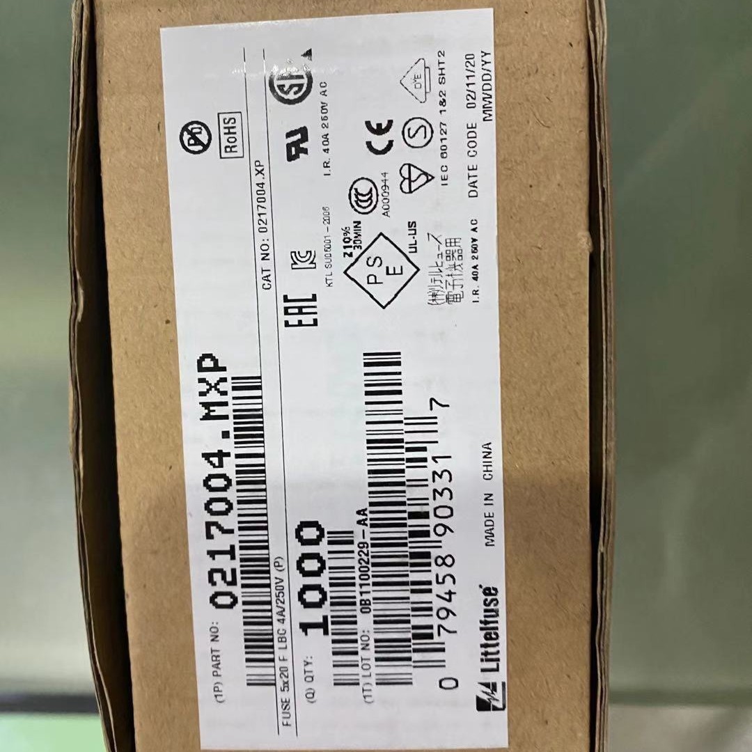 美国力特 玻璃保险丝5*20MM 0217004.MXP 4A 250V 现货 不带引线