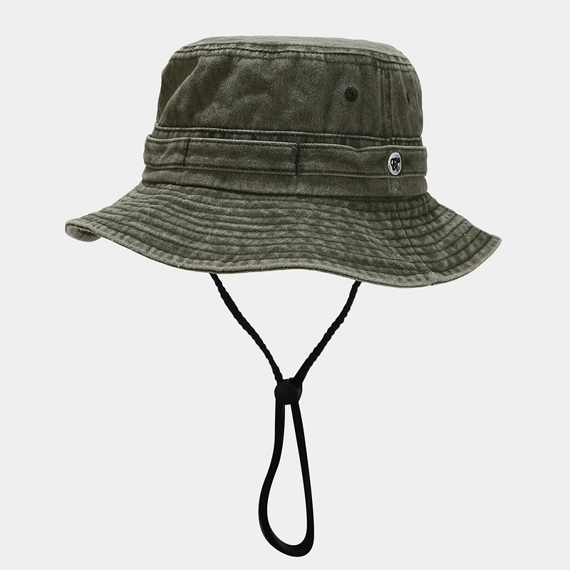 Sombrero de pescador estilo vintage británico 2024, nuevo estilo, lavado, con parches, retro, a prueba de viento, para exteriores, para hombre y mujer, para ciclismo.
