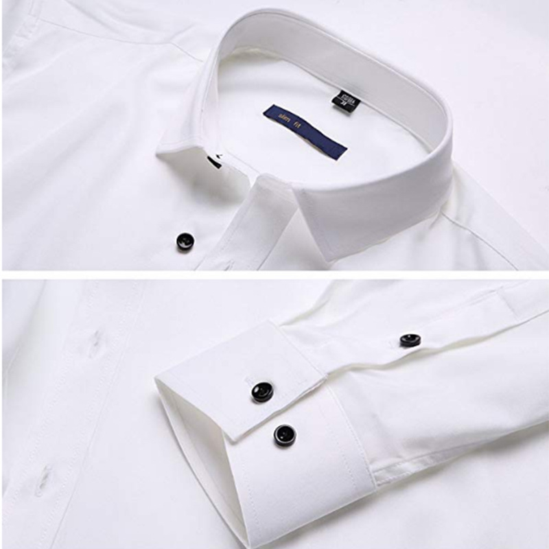 Camisa blanca de venta caliente para hombre Camisa de manga larga para hombre de negocios de primavera Traje delgado Camisa de pulgadas Ropa formal de trabajo profesional