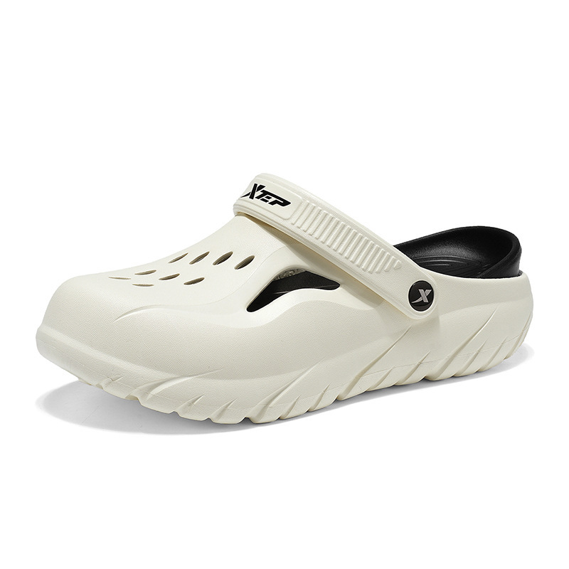 Xtep Crocs メンズ ビーチシューズ アウターウェア 滑り止め 夏 通気性 アウトドア サンダル スポーツ レジャー 包頭スリッパ|undefined