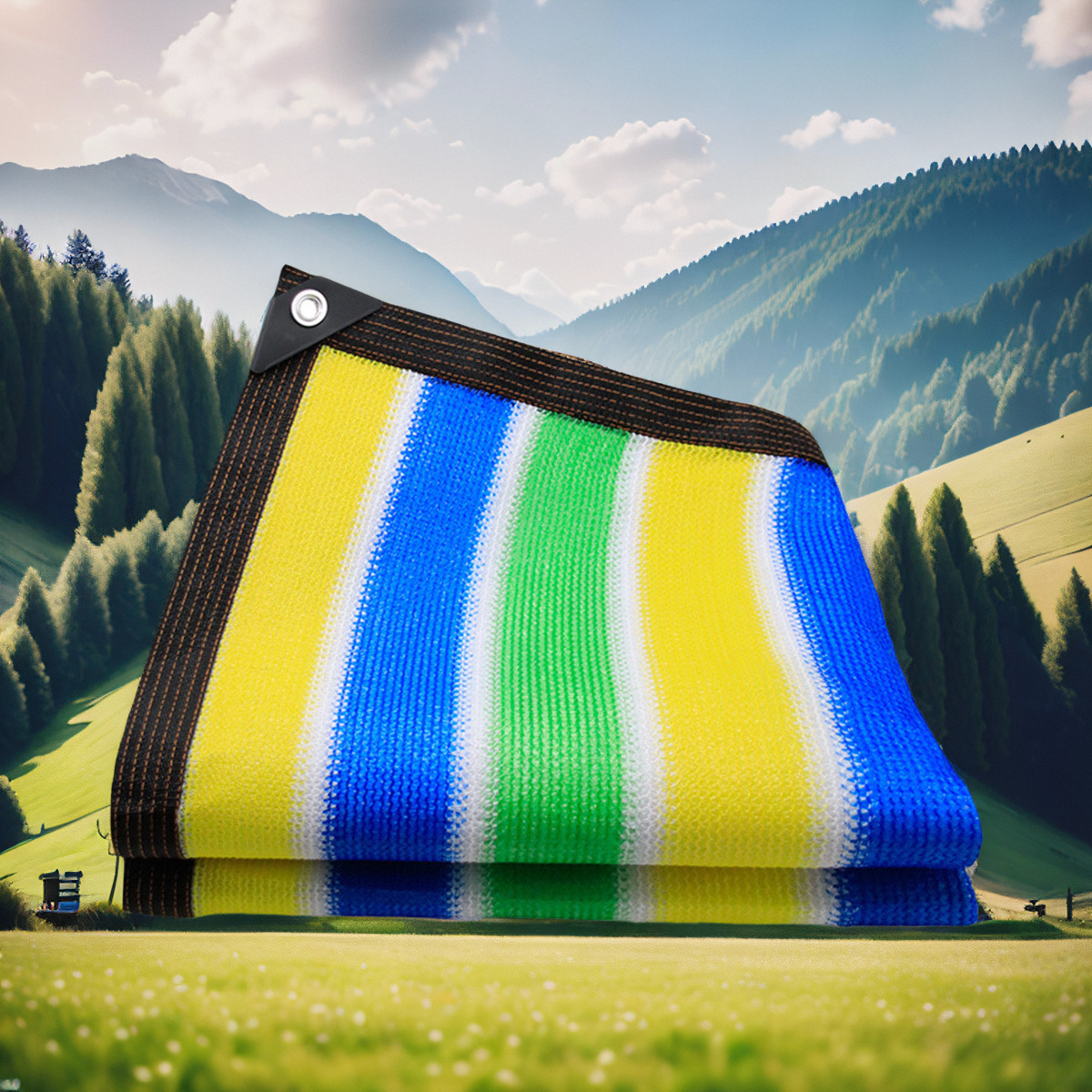 Цветная шестиниточная подшивка+петли+усиленные углы/кв.метр